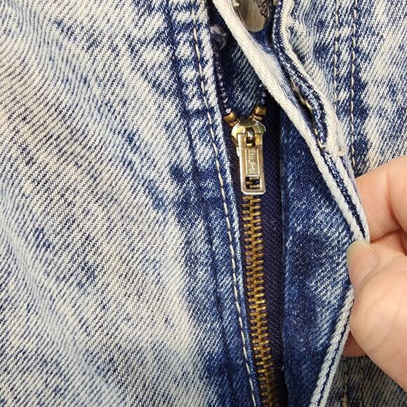 Vtg 80s Gitano Acid Stone Wash Mom Jeans Size 16 Short 28" High Waist Tapered - Picture 10 of 16